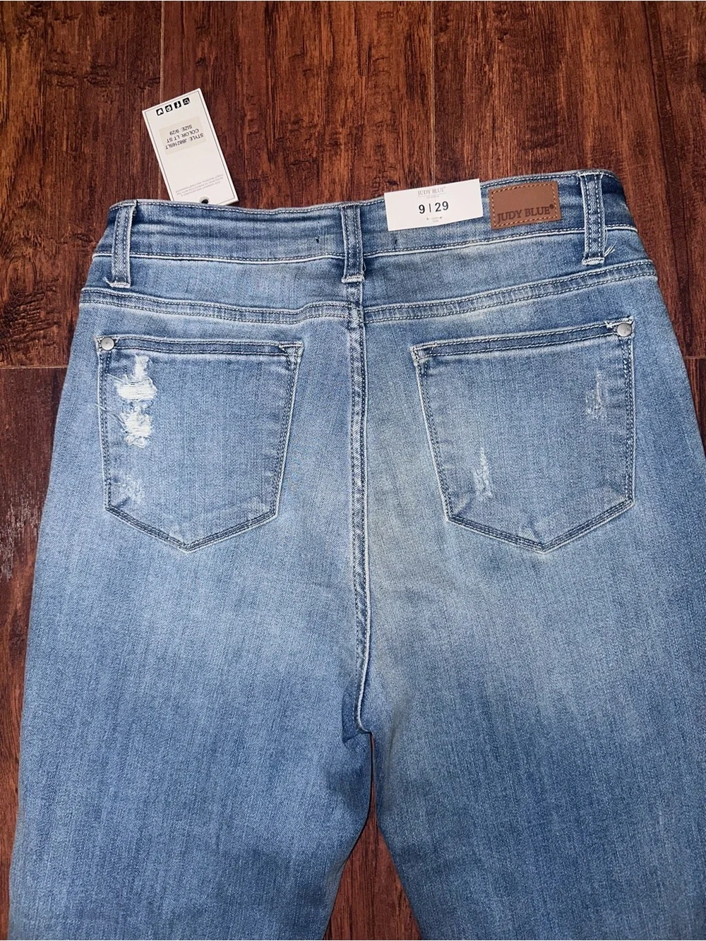 Judy Blue Light Blue Distressed Skinny Jeans